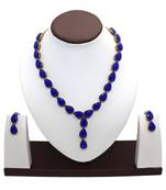 Blue metal copper jewellery set for women