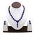 Blue metal copper jewellery set for women