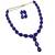 Blue metal copper jewellery set for women
