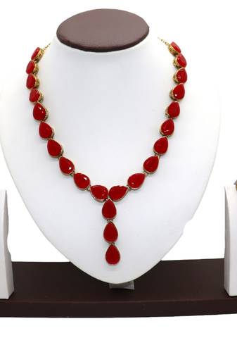 Red metal copper jewellery set for women