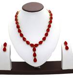 Red metal copper jewellery set for women