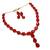 Red metal copper jewellery set for women