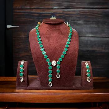 Green alloy copper jewellery set for women 1