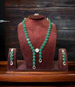 Green alloy copper jewellery set for women