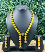 Yellow alloy copper jewellery set for women