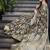 blue ajrakh print silk blend ready to wear saree with pocket | pre draped party wear saree