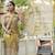 mustard ajrakh print chiffon ready to wear saree | pre draped party wear saree