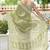 green ajrakh print chiffon ready to wear saree | pre draped party wear saree