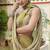 mustard ajrakh print chiffon ready to wear saree | pre draped party wear saree