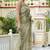 green ajrakh print chiffon ready to wear saree | pre draped party wear saree