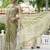 green ajrakh print chiffon ready to wear saree | pre draped party wear saree