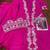 magenta sequins silk blend chiffon salwar suit - free size