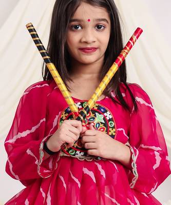 Navaratri special silver gota patti work lehenga with patch work top for kids 2