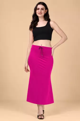 MAGENTA HEAVY IMPORTANT SPANDEX LYCRA SAREE SHAPEWEAR FOR WOMENS 