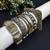 tunning Dual toned Oxidized Brass Bangle Set of 5, Indian Antique Silver Gold openable kada set