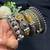 Oxidized Silver dual tone Kada Bangles Set of 5, Indian Tribal Bangles, Antique Silver Gold Bracelet Set
