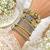 Set of 4 Dual Tone Brass Bangle Kada, Indian Oxidized Silver Gold Bangles