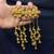 Pink Stone Peacock motif Long Chandelier Earrings, Indian Statement Earrings
