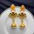 Green Red Jhumka Earrings, Long Indian Bridal Earrings, Gold Chandelier Earrings