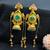 Mint Pink Green Stone Jhumka Earrings, Indian Kashmiri Bridal Earrings