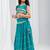 Navaratri special golden lace work lehenga with fancy lace work blouse for kids