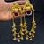 Long Indian Chandelier Kashmiri Earrings, Green Red Stone Bridal Earrings