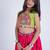 Navaratri special gota patti lace work lehenga with gamthi patch & cowrie lace work blouse for kids