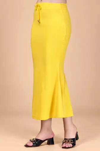YELLOW HEAVY IMPORTANT SPANDEX LYCRA SAREE SHAPEWEAR FOR WOMENS 