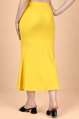 YELLOW HEAVY IMPORTANT SPANDEX LYCRA SAREE SHAPEWEAR FOR WOMENS 