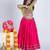 Navaratri special gota patti lace work lehenga with gamthi patch & cowrie lace work blouse for kids