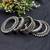 Oxidized Silver Plated Bangle Set, 5 Piece Indian Bangles, Openable screw Wide Kada Bracelet