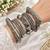 Statement Oxidized openable Kada Bangle Set of 5,Boho Navratri Jewelry