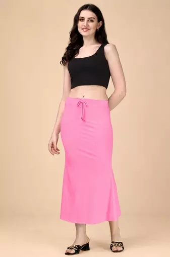 LIGHT PINK HEAVY IMPORTANT SPANDEX LYCRA SAREE SHAPEWEAR FOR WOMENS 