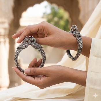 Peacock Kada Bangle, Oxidized Silver Indian Bracelet, Ethnic Peacock Jewelry 3