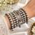Oxidized Silver Kada Bangle Set of 5, Indian Tribal Bangles, Boho Antique Silver Bracelet Set