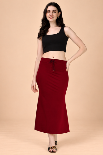 MAROON HEAVY IMPORTANT SPANDEX LYCRA SAREE SHAPEWEAR FOR WOMENS 