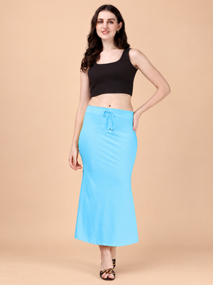 SKY BLUE HEAVY IMPORTANT SPANDEX LYCRA  SAREE SHAPEWEAR FOR WOMENS  1