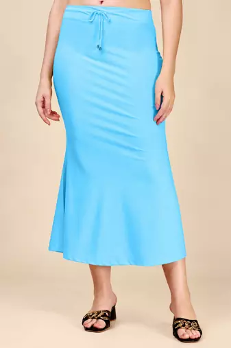 SKY BLUE HEAVY IMPORTANT SPANDEX LYCRA SAREE SHAPEWEAR FOR WOMENS 