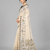 Beige woven linen saree with blouse