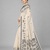 Beige woven linen saree with blouse