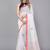 White woven linen saree with blouse