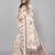 Beige woven linen saree with blouse
