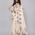 Beige woven linen saree with blouse