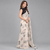 Beige woven linen saree with blouse
