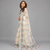Beige woven linen saree with blouse