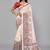 Beige woven linen saree with blouse