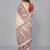 Beige woven linen saree with blouse