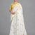 White woven linen saree with blouse