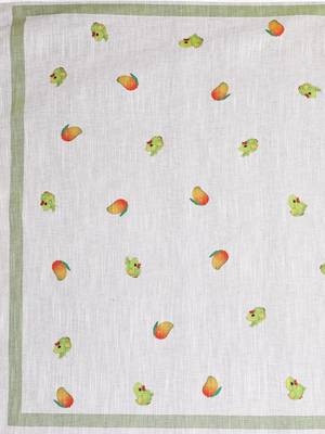 White woven linen saree with blouse 4