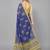 Blue woven linen saree with blouse